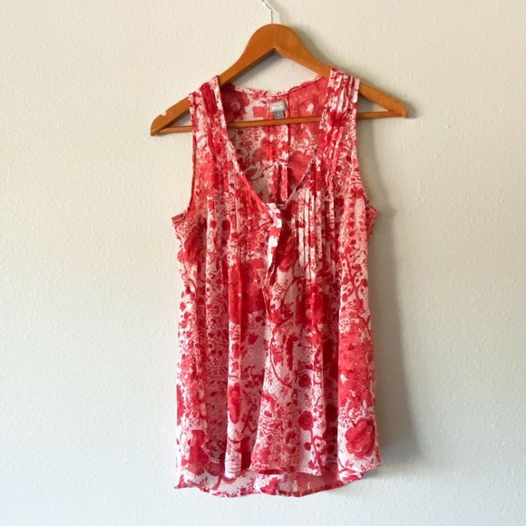 Converse One Star Sleeveless Pink Floral Pleated - Picture 1 of 5